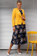 Мода Юрс 2854 горчица_цветы