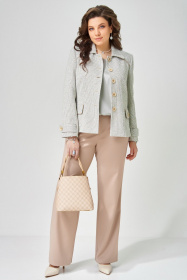 Блуза, Брюки, Жакет,Fita 4171 миндаль+мята