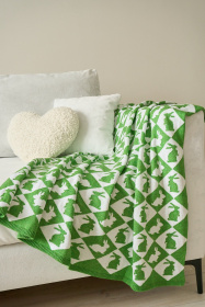 Плед,Belange 3551 бело-салатовый