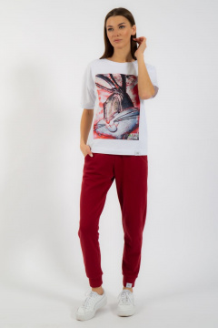 Белая футболка из хлопка с цифровым принтом Kivviwear 4026.94 - фото 4