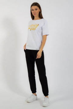 Белая футболка из хлопка с цифровым принтом Kivviwear 4026.96 - фото 4