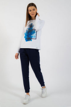 Лонгслив хлопковый с принтом для демисезона Kivviwear 4061.38 - фото 5