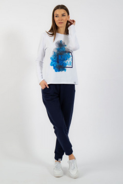 Лонгслив хлопковый с принтом для демисезона Kivviwear 4061.38 - фото 4