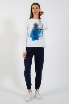 Лонгслив хлопковый с принтом для демисезона Kivviwear 4061.38 - фото 2