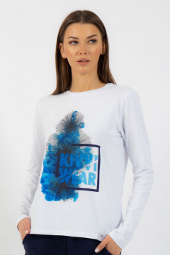 Лонгслив хлопковый с принтом для демисезона Kivviwear 4061.38 - фото 1