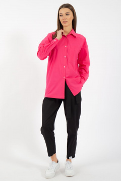 Классическая хлопковая рубашка свободного кроя с карманом Kivviwear 4070.09 - фото 2