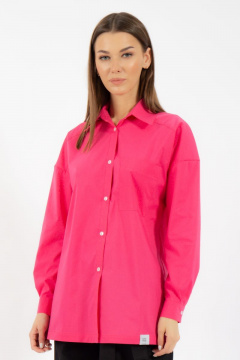 Классическая хлопковая рубашка свободного кроя с карманом Kivviwear 4070.09 - фото 1