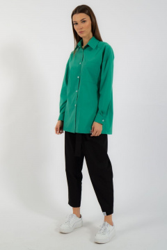 Классическая хлопковая рубашка свободного кроя с карманом Kivviwear 4070.10 - фото 3