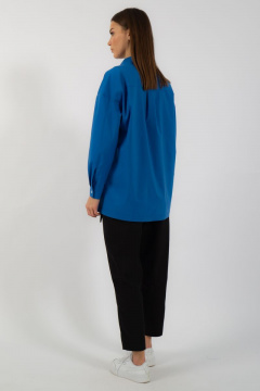 Классическая хлопковая рубашка свободного кроя с карманом Kivviwear 4070.11 - фото 4