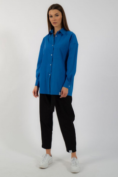 Классическая хлопковая рубашка свободного кроя с карманом Kivviwear 4070.11 - фото 1