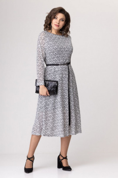 Платье из мягкого трикотажа с резинкой и съемным поясом Avanti 1456 - фото 1