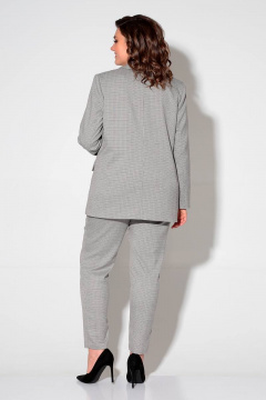 Демисезонный женский комплект из текстиля с жакетом и зауженными брюками Liona Style 864 - фото 4