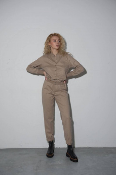 Брюки зауженные трикотажные с поясом и манжетой Femme & Devur 9941 1.29F(170) - фото 5