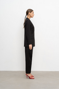 Жакет деловой классический из текстиля Elema 1К-11374-1-170 полоска - фото 2