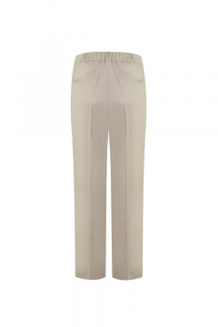 Брюки из хлопка и текстиля бежевые для каждый день Elema 3К-11965-1-170 бежевый - фото 3