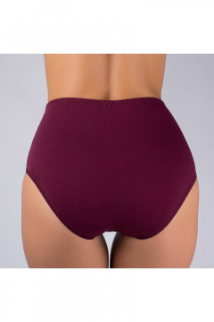 Трусы из хлопкового трикотажа с двойной отделкой Verally 1093-2 бургунд - фото 2
