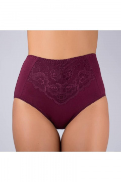 Трусы из хлопкового трикотажа с двойной отделкой Verally 1093-2 бургунд - фото 1