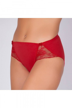 Трусы из хлопкового трикотажа с кружевной отделкой Verally 150-3 красный - фото 3