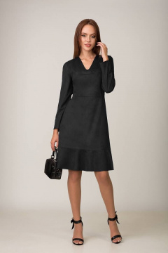 Платье из замши с имитацией выреза «запах» и застежкой-молнией GlasiO 5861 - фото 1