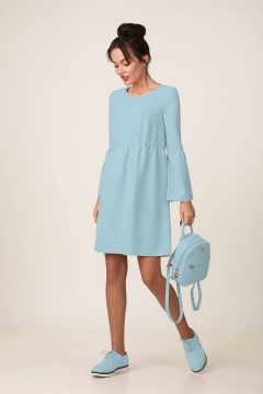 Платье свободного кроя с сборками и рукавом воланом из текстиля GlasiO 5859 - фото 1