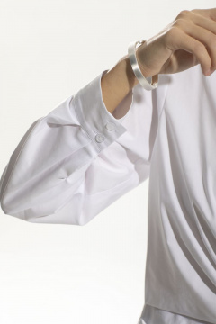 Блуза и брюки с декоративными складками из текстиля Golden Valley 6544 белый - фото 5