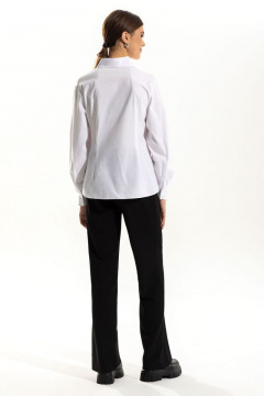 Блуза и брюки с декоративными складками из текстиля Golden Valley 6544 белый - фото 3