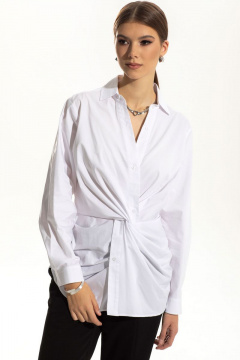 Блуза и брюки с декоративными складками из текстиля Golden Valley 6544 белый - фото 2