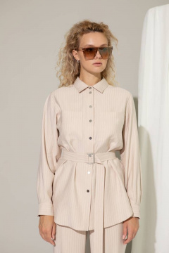 Блуза из вискозы с нежным рисунком и фигурной линией Femme & Devur 70873 1.54F(170) - фото 1