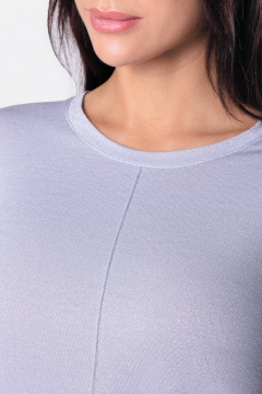 Голубой джемпер с люрексом и декоративной складкой Femme & Devur 30267 1.22F(170) - фото 5