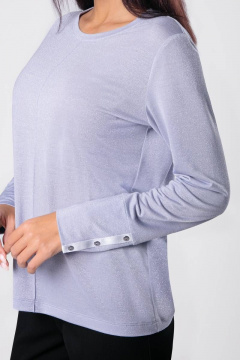 Голубой джемпер с люрексом и декоративной складкой Femme & Devur 30267 1.22F(170) - фото 4