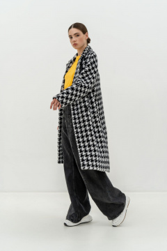 Пальто демисезонное из пальтовой ткани на каждый день Elema 1-12208-1-170 принт - фото 3