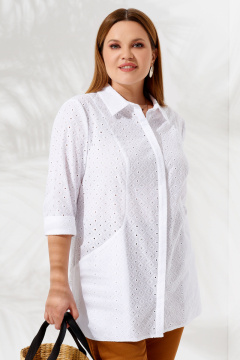 Блуза Панда 93940w белый - фото 2