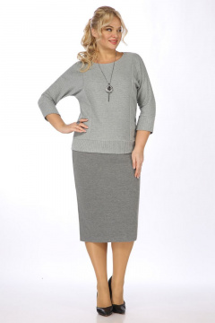 Блуза и юбка из трикотажа с молнией и разрезом Matini 1.1371/1 ментол - фото 3