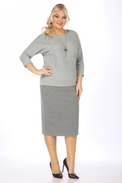 Блуза и юбка из трикотажа с молнией и разрезом Matini 1.1371/1 ментол - фото 2