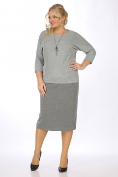 Блуза и юбка из трикотажа с молнией и разрезом Matini 1.1371/1 ментол - фото 1