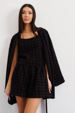 Демисезонный укороченный топ с геометрическим принтом ANNETE A672 - фото 3