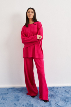 Брюки и джемпер демисезонный розовый комфортный комплект ANNETE A4098/1 - фото 1
