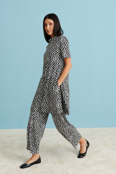 Джемпер прямого кроя с анималистическим принтом ANNETE A674 - фото 3