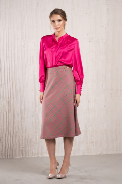 Блуза атласная свободного кроя с пуговицами спереди Avanti С-104-1 - фото 5