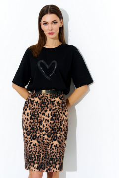 Юбка полуприлегающего силуэта из текстильной ткани с карманами DILIA 0713 мультидизайн - фото 3