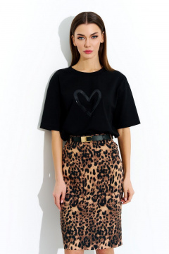 Юбка полуприлегающего силуэта из текстильной ткани с карманами DILIA 0713 мультидизайн - фото 2