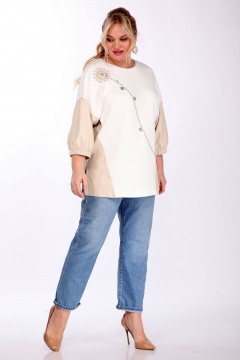 Демисезонный джемпер из трикотажа с боковыми разрезами Jurimex 2862 - фото 1