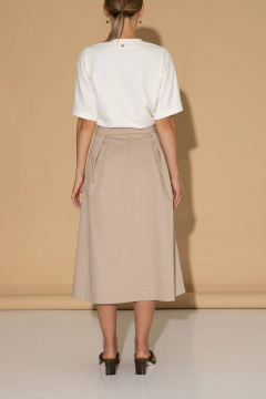 Юбка миди из хлопка с завышенной талией Femme & Devur 60167 1.29D(170) - фото 3