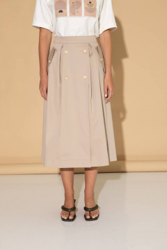 Юбка миди из хлопка с завышенной талией Femme & Devur 60167 1.29D(170) - фото 1