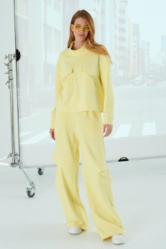 Спортивный комплект брюки и свитшот с расклешением Lokka 1097 желтый - фото 1