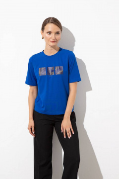 Джемпер прямого кроя с принтом из вискозы и трикотажа Femme & Devur 30721 1.42F(170) - фото 1