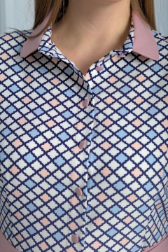 Платье из трикотажа с отделкой, полуприлегающий силуэт Anelli 617 - фото 2