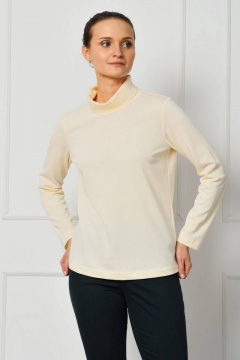 Бежевый водолазка из трикотажа с классическим прямым силуэтом Femme & Devur 30432 1.2F(170) - фото 5