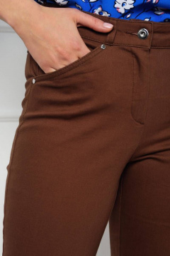 Коричневые прямые брюки из текстиля и хлопка Femme & Devur 1567 8.27F(164) - фото 3