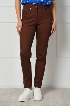 Коричневые прямые брюки из текстиля и хлопка Femme & Devur 1567 8.27F(164) - фото 1